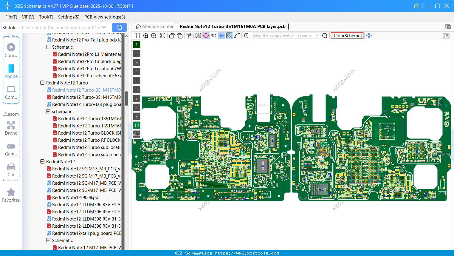 Xiaomi Redmi Note12 Turbo-351M16TM0A PCB Layer
